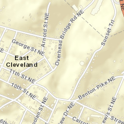 East Cleveland Tennessee Street Map