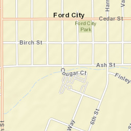 Ford City California Street Map