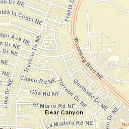 6255-6299 Truchas Drive Northeast, Albuquerque Street Map