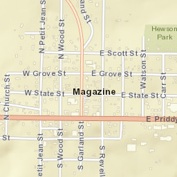 Magazine Arkansas Street Map