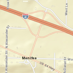Menifee Arkansas Street Map