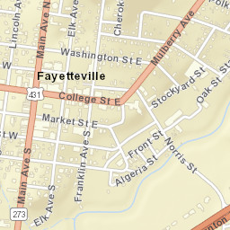 101-109 Main Avenue South, Fayetteville, TN Street Map