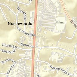 Northwoods Tennessee Street Map