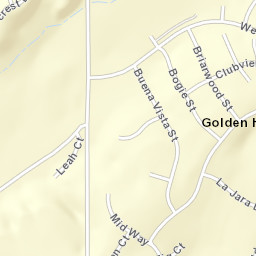 Golden Hills California Street Map