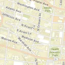 766-828 Adams Avenue Memphis TN Street Map