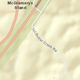 McGlamerys Stand Tennessee Street Map