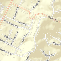 Mountainwood Tennessee Street Map