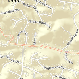 Oak Hill North Tennessee Street Map