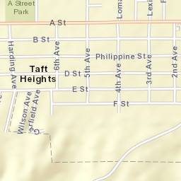 Taft Heights California Street Map
