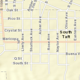 South Taft California Street Map