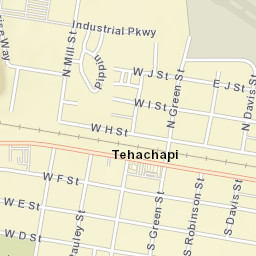 Tehachapi California Street Map