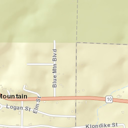 Blue Mountain Arkansas Street Map