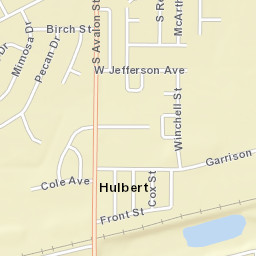 Hulbert Arkansas Street Map