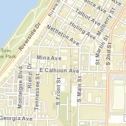 406-438 Riverside Drive Memphis TN Street Map