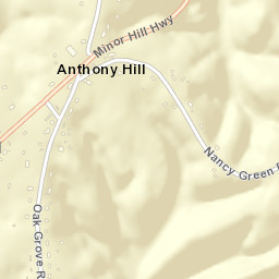Anthony Hill Tennessee Street Map