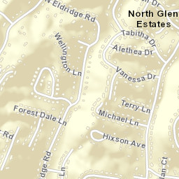 Norcross Hills Tennessee Street Map