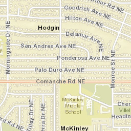 3307-3311 Tiley Drive Northeast Albuquerque NM Street Map