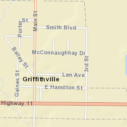 Griffithville Arkansas Street Map