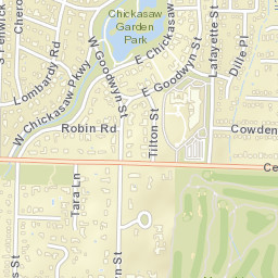 Chickasaw Gardens Tennessee Street Map