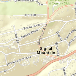 Signal Mountain Tennessee Street Map