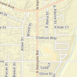 Oaks California Street Map