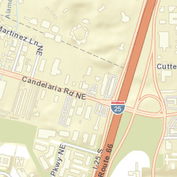 656-698 Candelaria Road Northeast Albuquerque NM Street Map