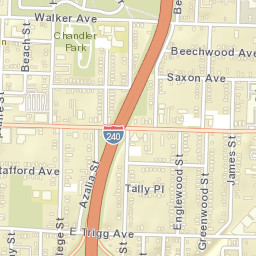 930-940 East McLemore Avenue Memphis Street Map