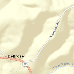 Dellrose Tennessee Street Map