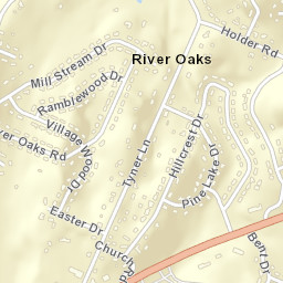 River Oaks Tennessee Street Map