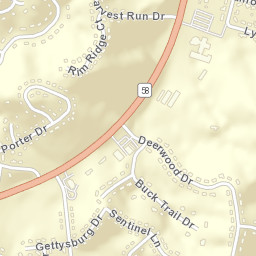 Deerwood Forest Tennessee Street Map