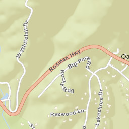 U.S. 64, Nantahala National Forest, Sapphire Street Map