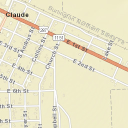 808 1st Street, Claude, TX 79019, USA Street Map