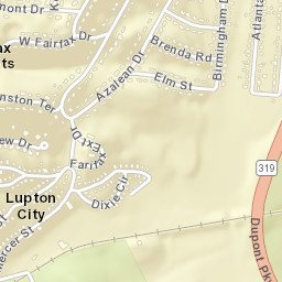 Lupton City Tennessee Street Map