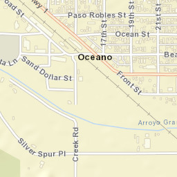 Oceano California Street Map