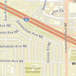 1803 Louisiana Boulevard Northeast, Albuquerque Street Map