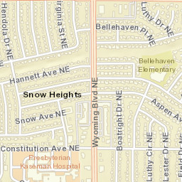 1314 Wyoming Boulevard Northeast Albuquerque NM Street Map