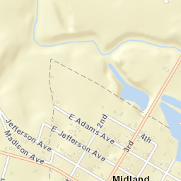 Midland Arkansas Street Map