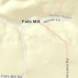 Falls Mill Tennessee Street Map