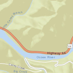 Caney Creek Tennessee Street Map