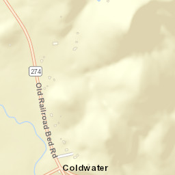 Coldwater Tennessee Street Map