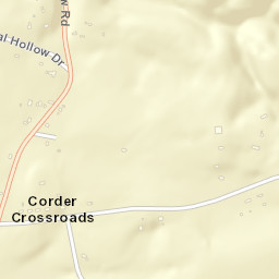 Corder Crossroads Tennessee Street Map