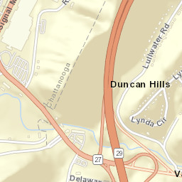 Duncan Hills Tennessee Street Map