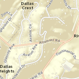 Dallas Heights Tennessee Street Map