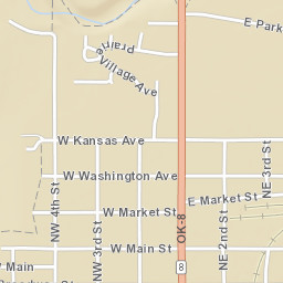 W Main St, Anadarko, OK 73005 Street Map