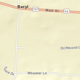 Beryl Arkansas Street Map