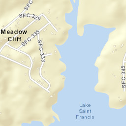 Meadow Cliff Arkansas Street Map