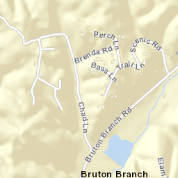 Bruton Branch Tennessee Street Map
