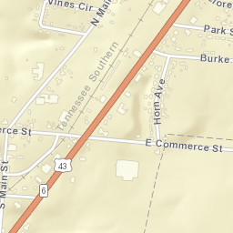 Loretto Tennessee Street Map
