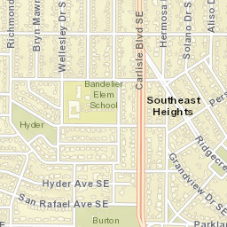 601 Solano Drive Southeast, Albuquerque Street Map