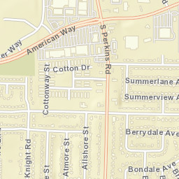 4700-4778 Summerlane Avenue Memphis Street Map